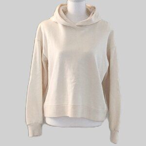 Uniqlo Cream Pullover Sweatshirt - Size S, 88% Cotton, Long Sleeve Hoodie